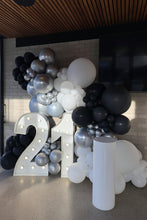 Load image into Gallery viewer, Giant Light Up Marquee Numbers (1.2m) with Balloons (For Hire)
