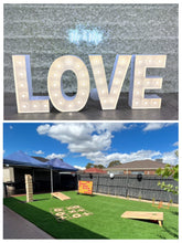 Load image into Gallery viewer, LOVE Letters, Flower Wall & Giant Games Wedding Setup | For Hire in Melbourne