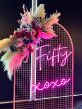 Load image into Gallery viewer, Fifty (Multicoloured) Neon Sign for Hire