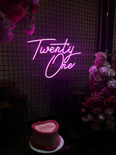 Load image into Gallery viewer, Hire: Twenty One (Multicoloured) Neon Sign