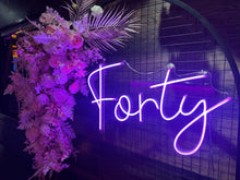Load image into Gallery viewer, Forty (Multicoloured) Neon Sign for Hire