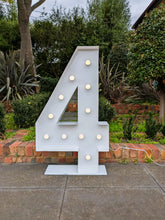 Load image into Gallery viewer, Giant (1.2m) Light Up Marquee Numbers Range (For Hire) - 1, 2, 3, 4, 5, 6, 16, 18, 21, 30, 40