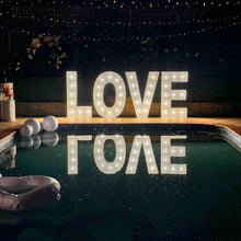 Load image into Gallery viewer, Giant (1.2m) Light Up Marquee "LOVE" Letters (For Hire)