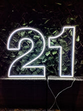 Load image into Gallery viewer, "21" Neon Sign For Hire