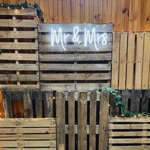 Load image into Gallery viewer, Mr & Mrs (White) Neon Sign For Hire
