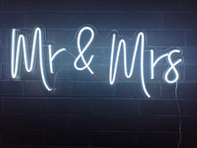 Load image into Gallery viewer, Mr & Mrs (White) Neon Sign For Hire