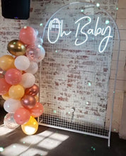 Load image into Gallery viewer, Oh Baby (Shower) Neon Sign For Hire