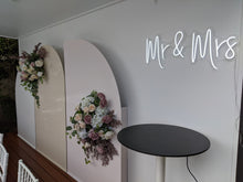 Load image into Gallery viewer, Wedding / Engagement Props for hire - Neon Sign, Backdrop and Plinths