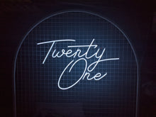 Load image into Gallery viewer, Twenty One (Multicoloured) Neon Sign - For Hire