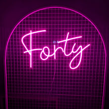 Load image into Gallery viewer, Forty (Multicoloured) Neon Sign for Hire