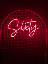 Load image into Gallery viewer, Sixty (Multicoloured) Neon Sign For Hire