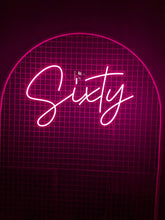 Load image into Gallery viewer, Sixty (Multicoloured) Neon Sign For Hire