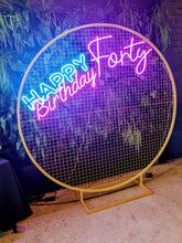 Load image into Gallery viewer, Retro Happy Birthday Neon Sign For Hire