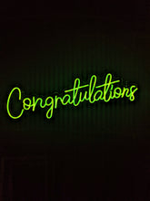Load image into Gallery viewer, Congratulations (Multicoloured) Neon Sign for Hire