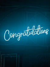 Load image into Gallery viewer, Congratulations (Multicoloured) Neon Sign for Hire