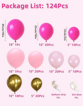 Load image into Gallery viewer, DIY Balloon Garland Kit - Pink, Baby Pink & Gold