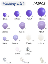 Load image into Gallery viewer, DIY Balloon Garland Kit - Light Purple, Purple and White