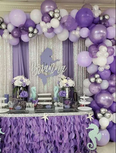Load image into Gallery viewer, DIY Balloon Garland Kit - Light Purple, Purple and White