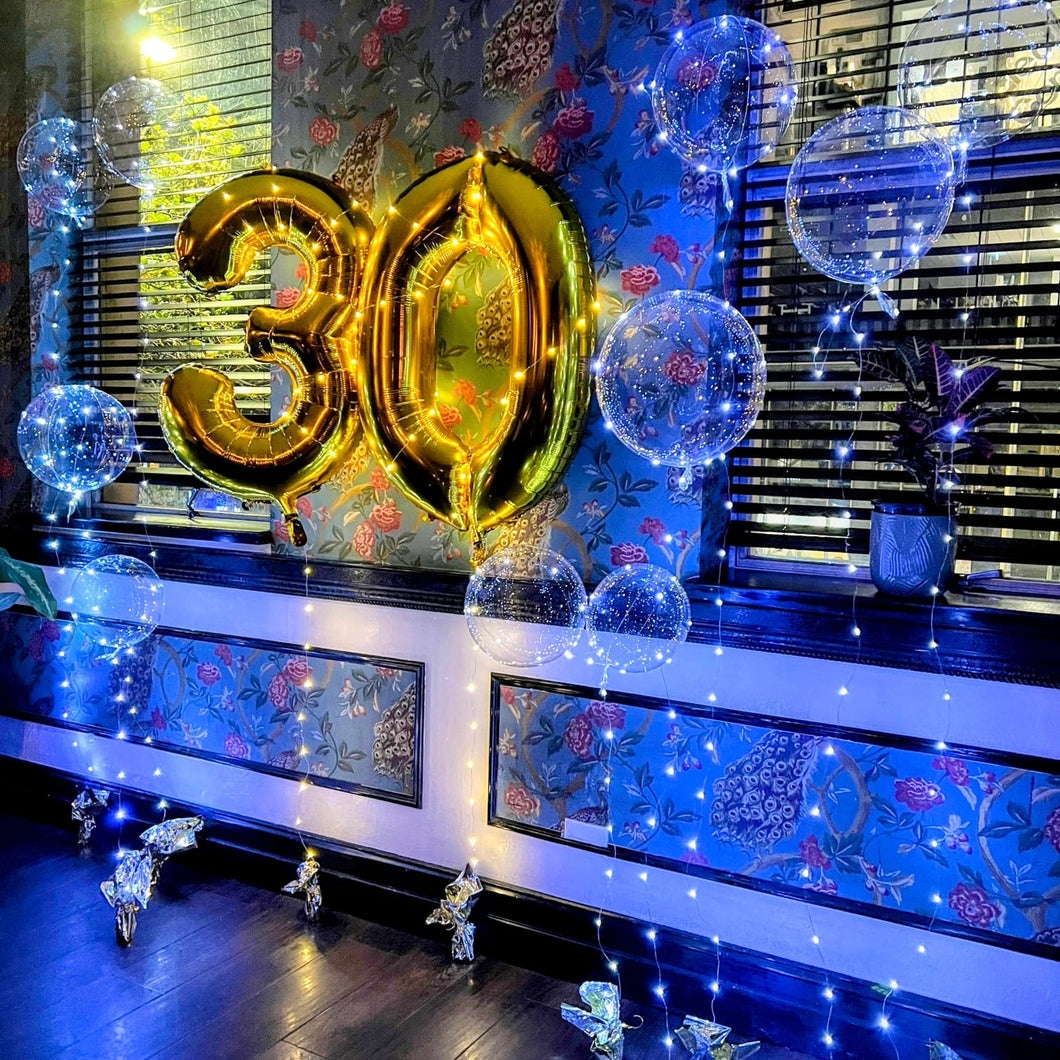 Clear LED Helium Balloons