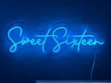 Load image into Gallery viewer, Sweet Sixteen (Multicoloured) Neon Sign - For Hire
