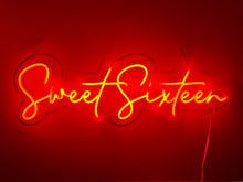 Load image into Gallery viewer, Sweet Sixteen (Multicoloured) Neon Sign - For Hire
