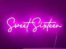 Load image into Gallery viewer, Sweet Sixteen (Multicoloured) Neon Sign - For Hire
