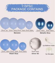 Load image into Gallery viewer, DIY Balloon Garland Kit - Baby Blue and Metallic Blue
