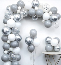 Load image into Gallery viewer, DIY Balloon Garland Kit - Metallic Silver and White
