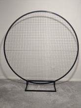 Load image into Gallery viewer, Round Black Mesh Backdrop Frame - For Hire
