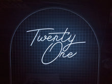 Load image into Gallery viewer, Twenty One (Multicoloured) Neon Sign - For Hire
