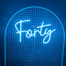 Load image into Gallery viewer, Forty (Multicoloured) Neon Sign for Hire
