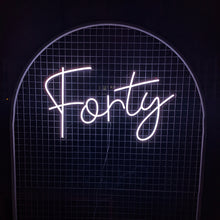 Load image into Gallery viewer, Forty (Multicoloured) Neon Sign for Hire
