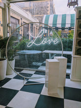 Load image into Gallery viewer, Wedding / Engagement Props for hire - Neon Sign, Backdrop and Plinths

