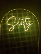 Load image into Gallery viewer, Sixty (Multicoloured) Neon Sign For Hire
