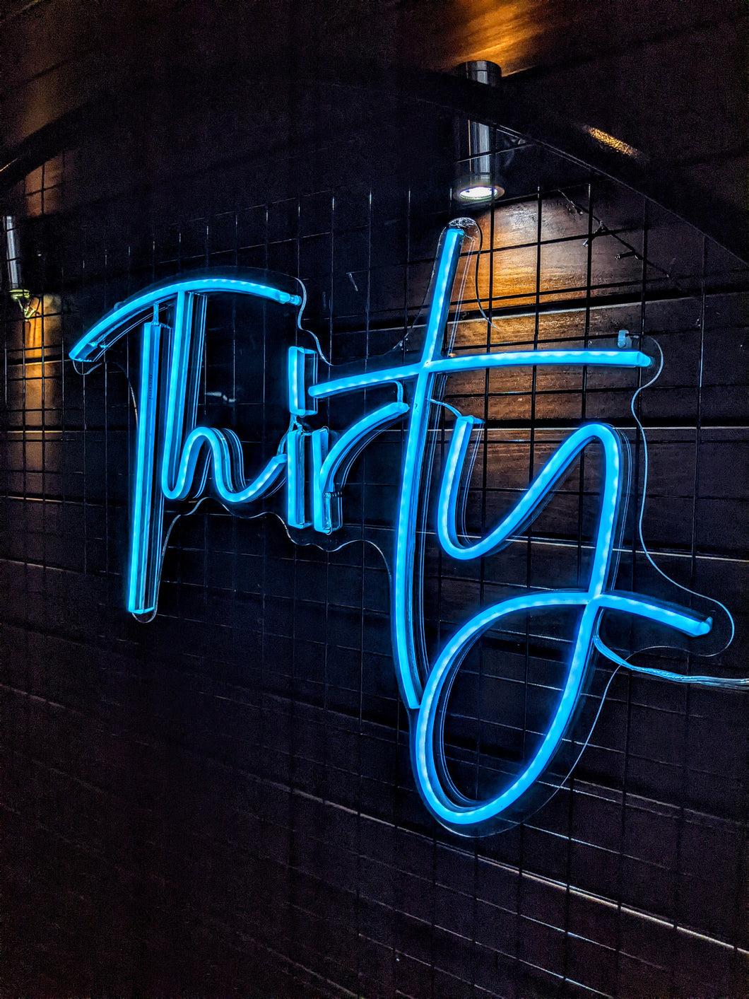Thirty Neon Sign For Hire