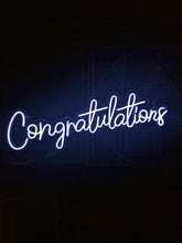 Load image into Gallery viewer, Congratulations (Multicoloured) Neon Sign for Hire
