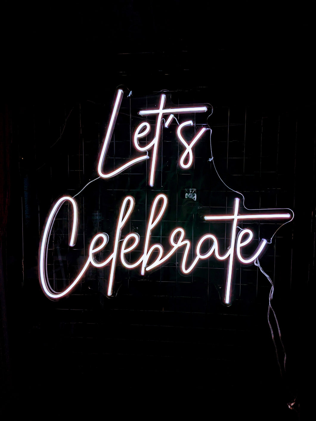 Let's Celebrate (Multicoloured) Neon Sign For Hire